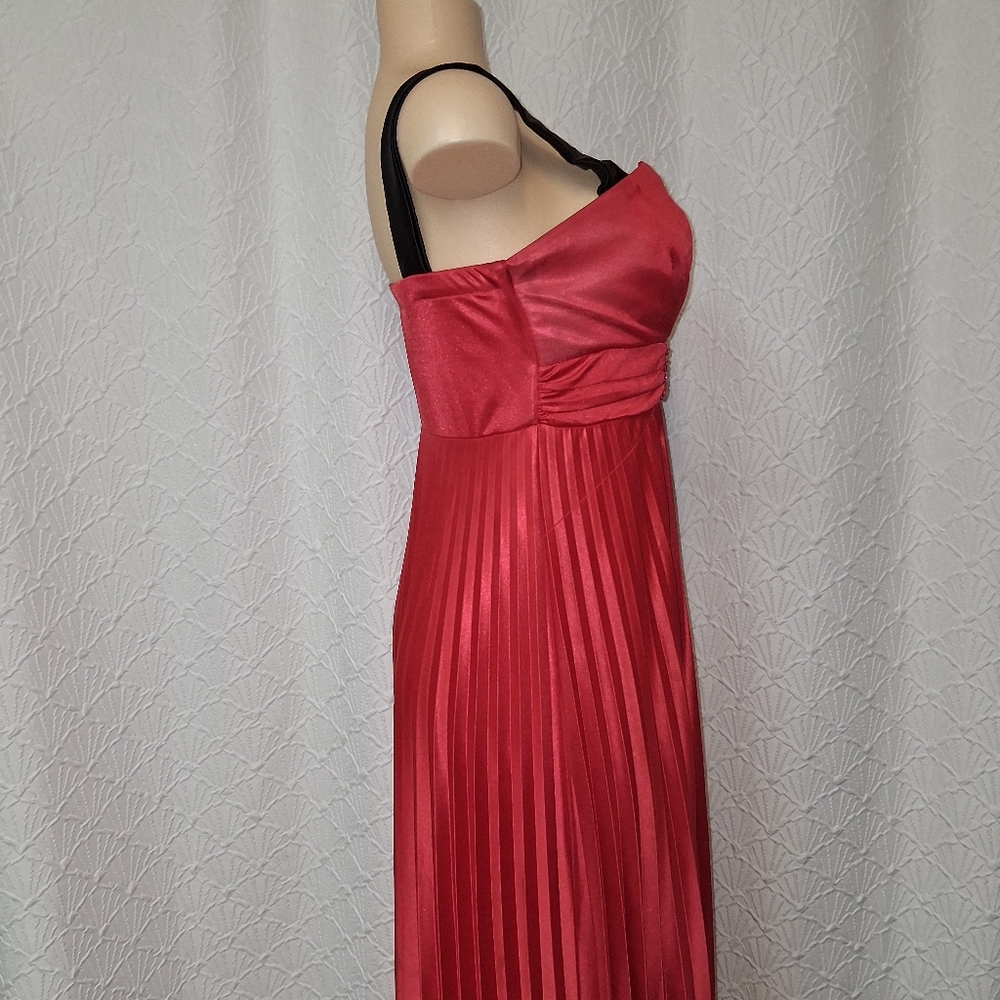 My Michelle Women Size L Red Maxi Dress with Black Straps - Picture 7 of 16